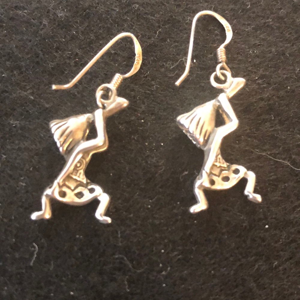 Sterling Silver Kokopelli earrings